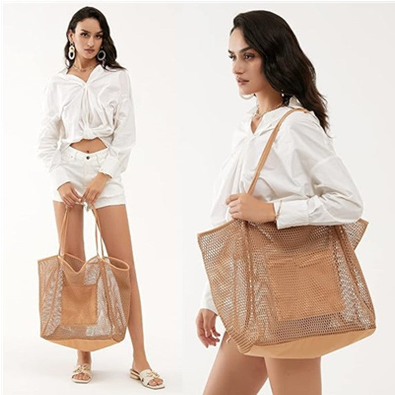 Wholesale Multifunctional beach large capacity versatile casual daily outing single shoulder storage net bag